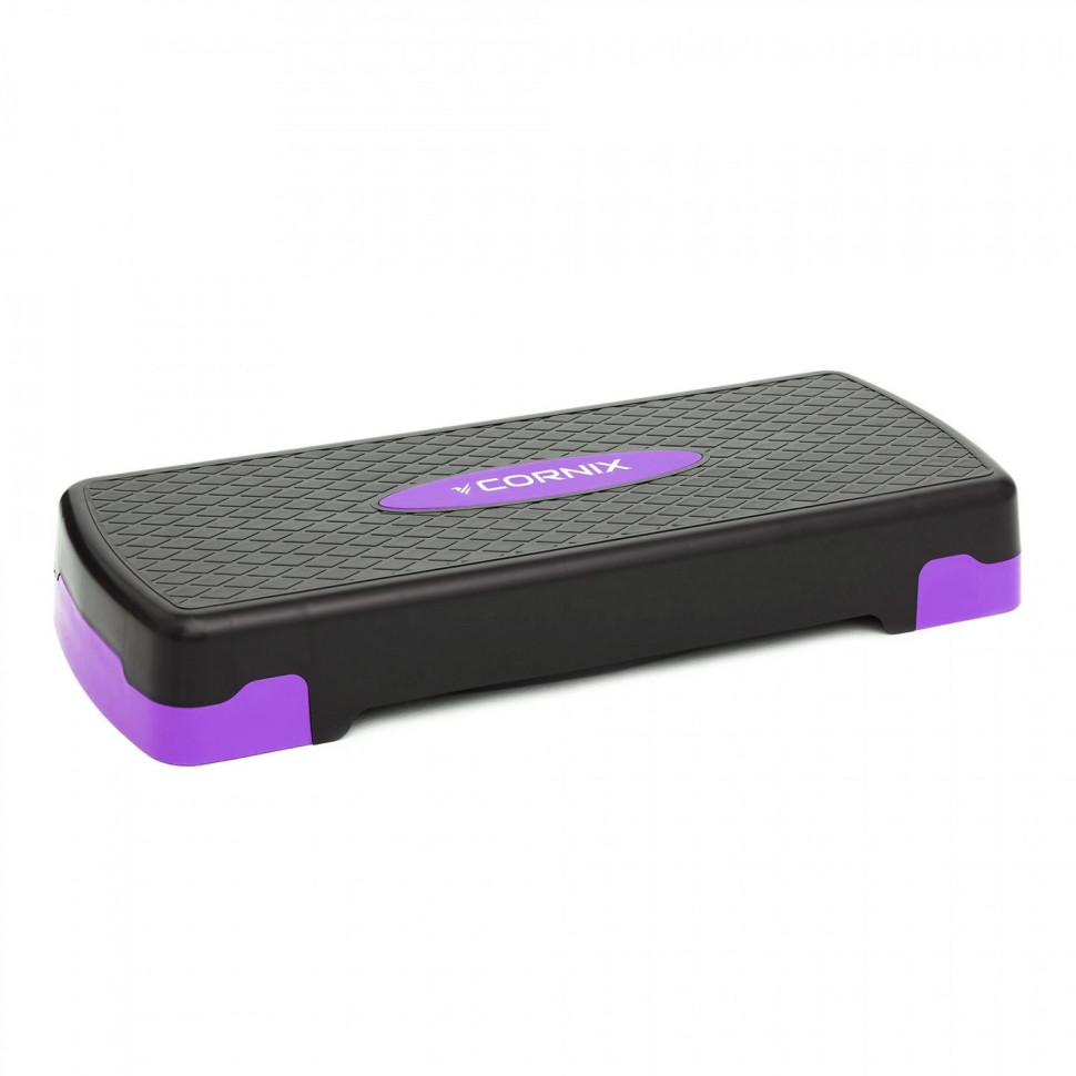 Степ-платформа 2-ступенчатая Cornix XR-0188, 68 х 28 х 10-15 см, Black/Purple