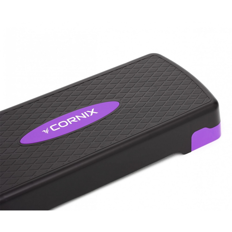 Степ-платформа 2-ступенчатая Cornix XR-0188, 68 х 28 х 10-15 см, Black/Purple