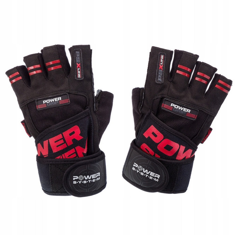 Перчатки для фитнеса Power Grip Power System PS-2800_M_Red, M 22 см