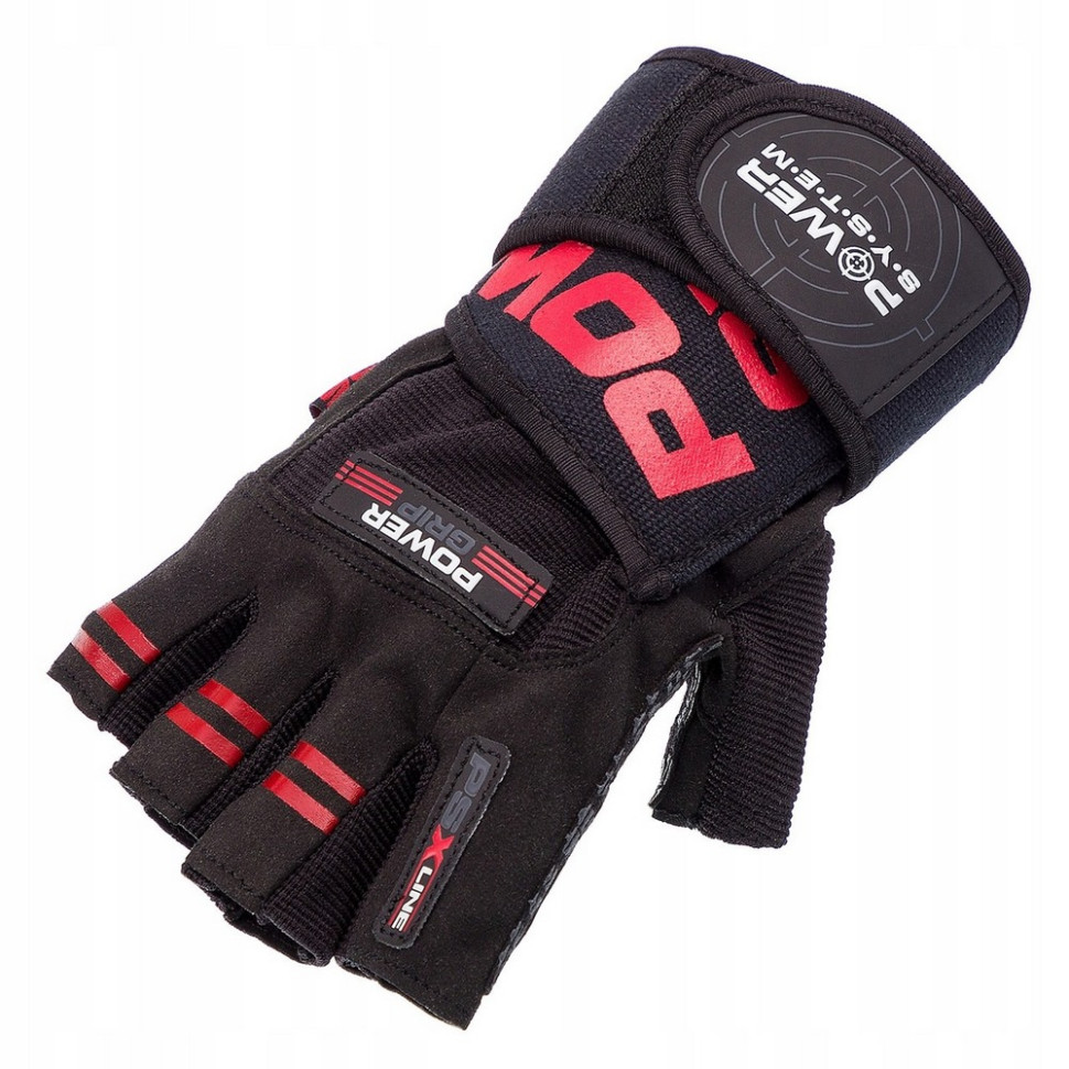 Перчатки для фитнеса Power Grip Power System PS-2800_M_Red, M 22 см