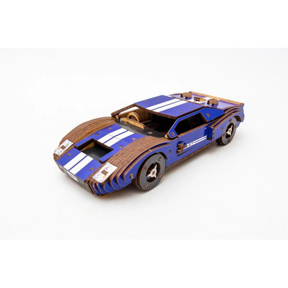 Деревянный 3D конструктор Fast car Gt PuzzleOK Puz-26915, 164 детали