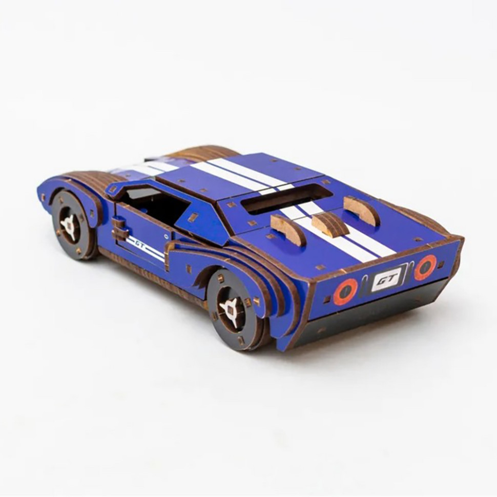 Деревянный 3D конструктор Fast car Gt PuzzleOK Puz-26915, 164 детали