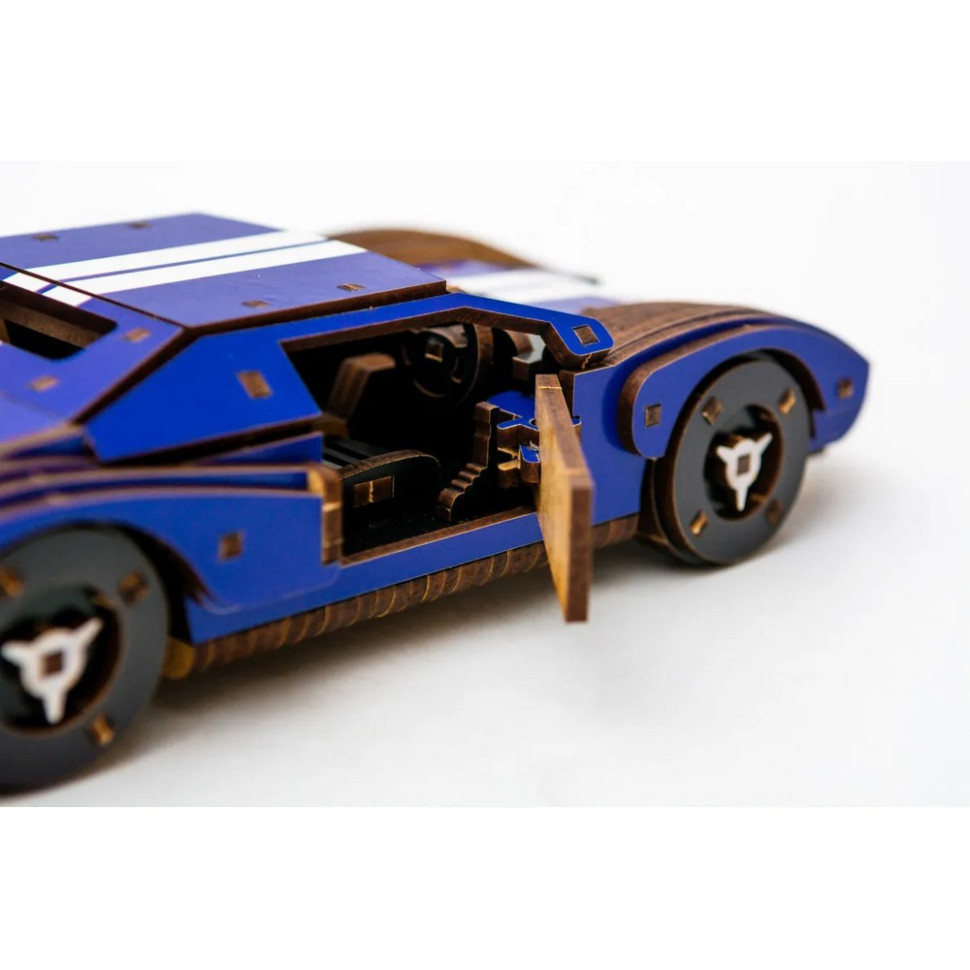 Деревянный 3D конструктор Fast car Gt PuzzleOK Puz-26915, 164 детали