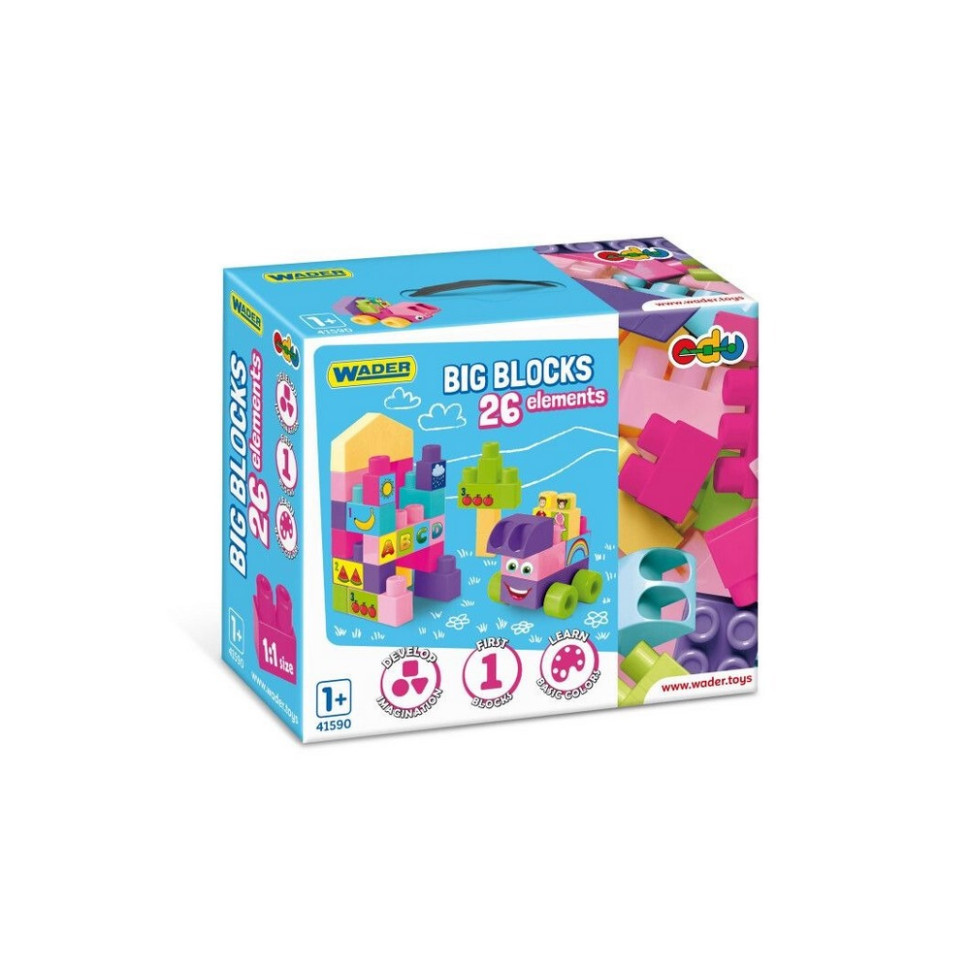 Детский конструктор «Big Blocks» Wader 41590, 26 элементов