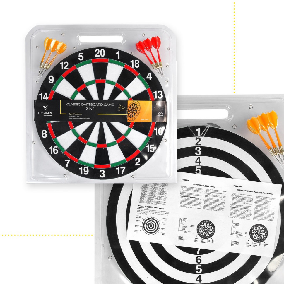 Дартс класичний Dartboard Game 2 в 1 Cornix XR-0391, 2 комплекти дротиків
