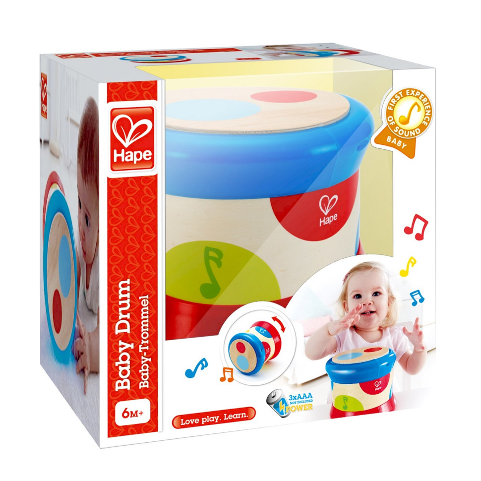Музична іграшка Барабан Hape E0333 зі світлом та звуком