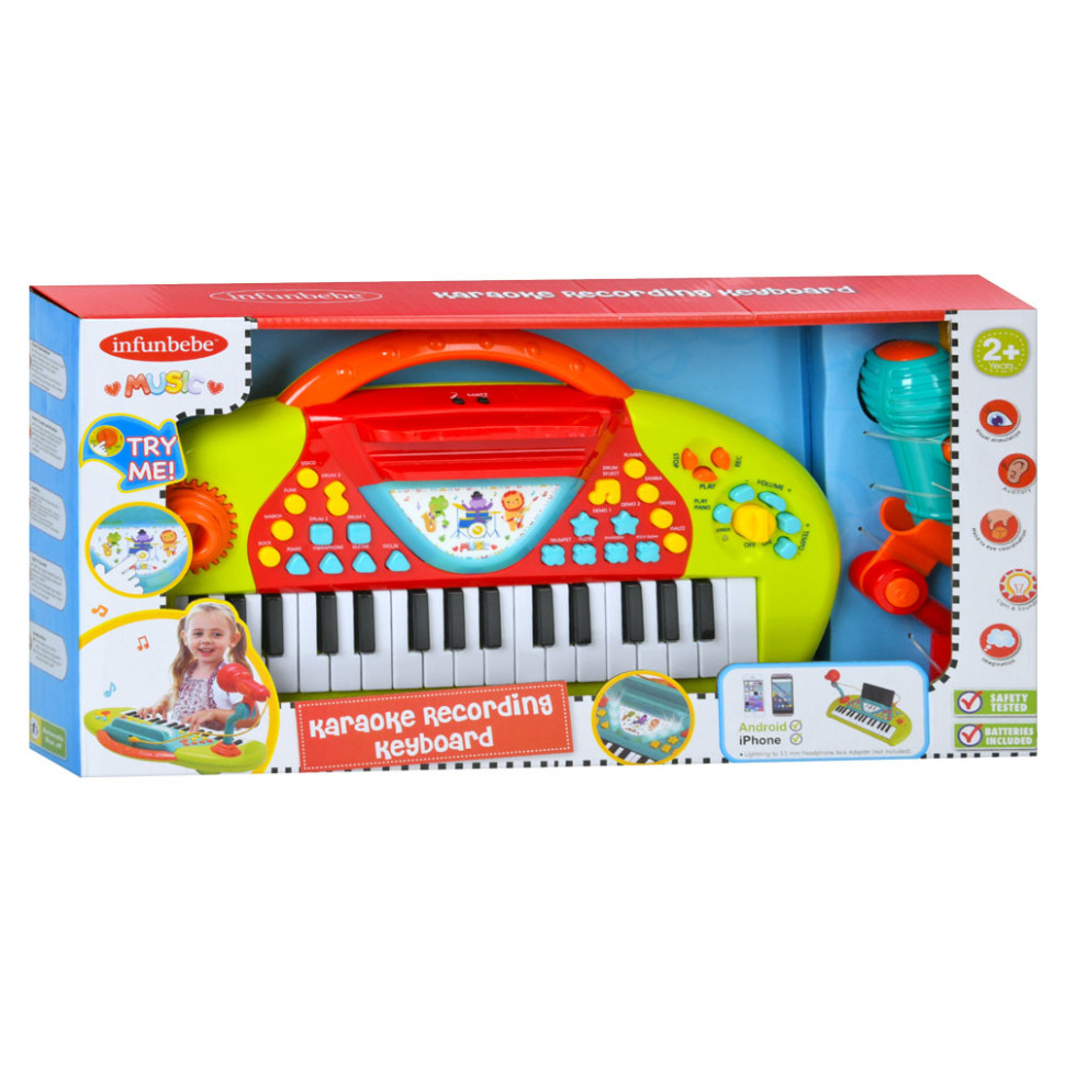Детское игровое пианино Infunbebe LML7710(Red) с микрофоном