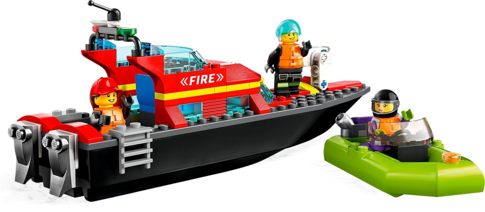 Конструктор LEGO City Лодка пожарной бригады 60373