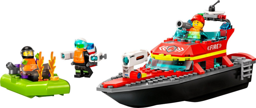 Конструктор LEGO City Лодка пожарной бригады 60373