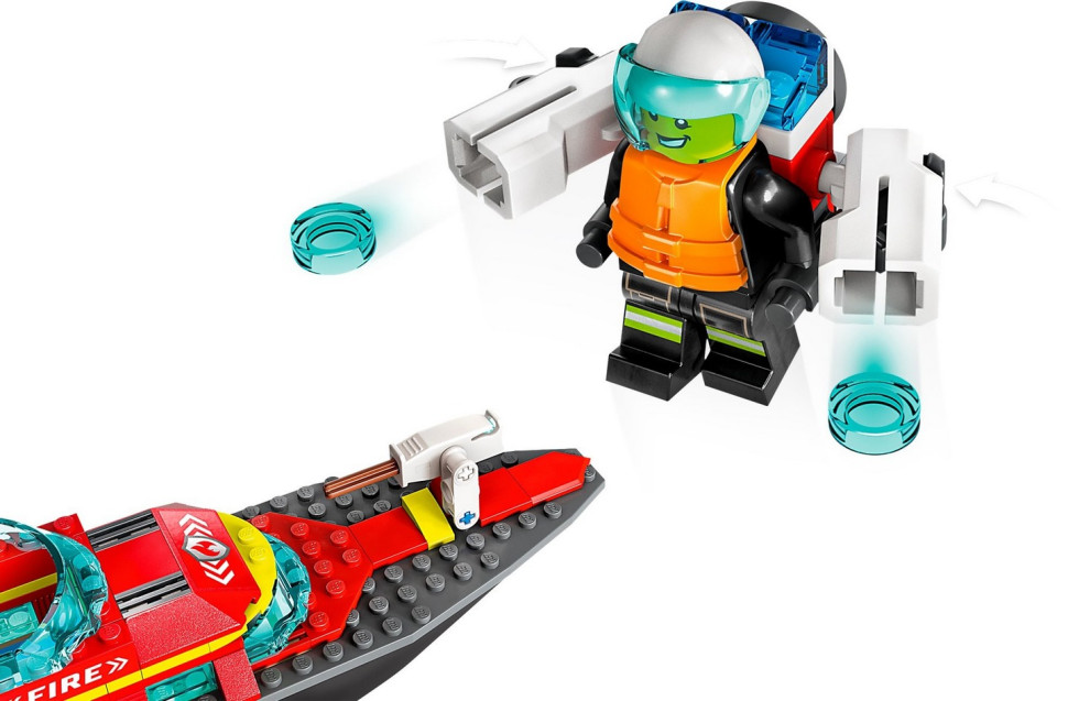 Конструктор LEGO City Лодка пожарной бригады 60373