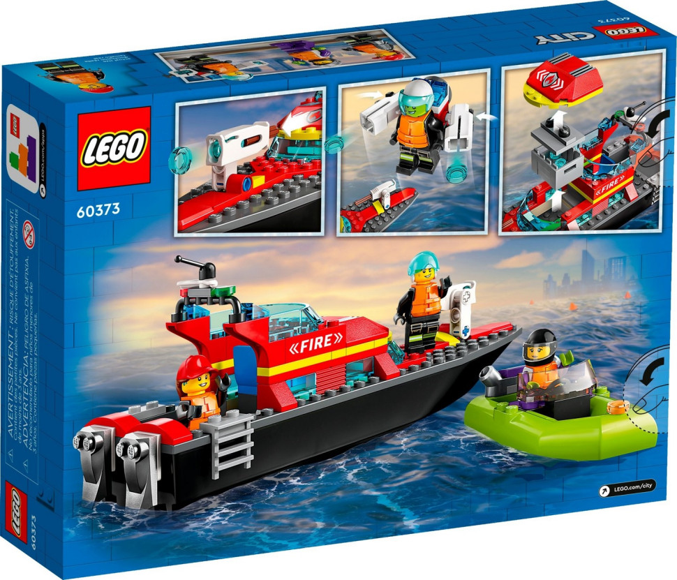 Конструктор LEGO City Лодка пожарной бригады 60373