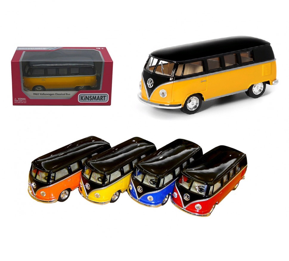 Автобус игрушечный Volkswagen T2 BUS Kinsmart KT5376W инерционная