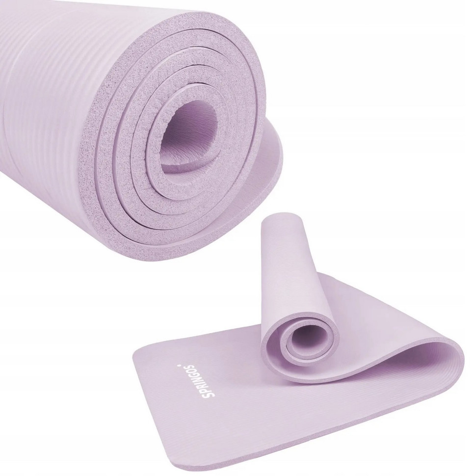 Коврик (мат) для йоги и фитнеса Springos YG0038 Purple, NBR 1 см