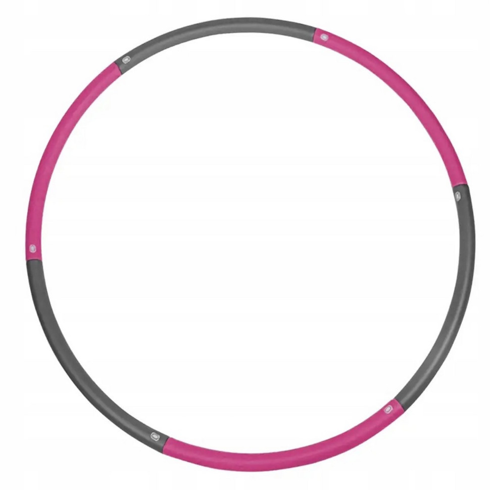 Обруч массажный Hula Hoop SportVida V-HK0215, 90 см, Grey/Pink