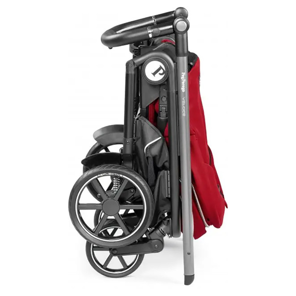Коляска 2в1 Veloce Shine Peg-Perego PACK-VEL2100000004, красная