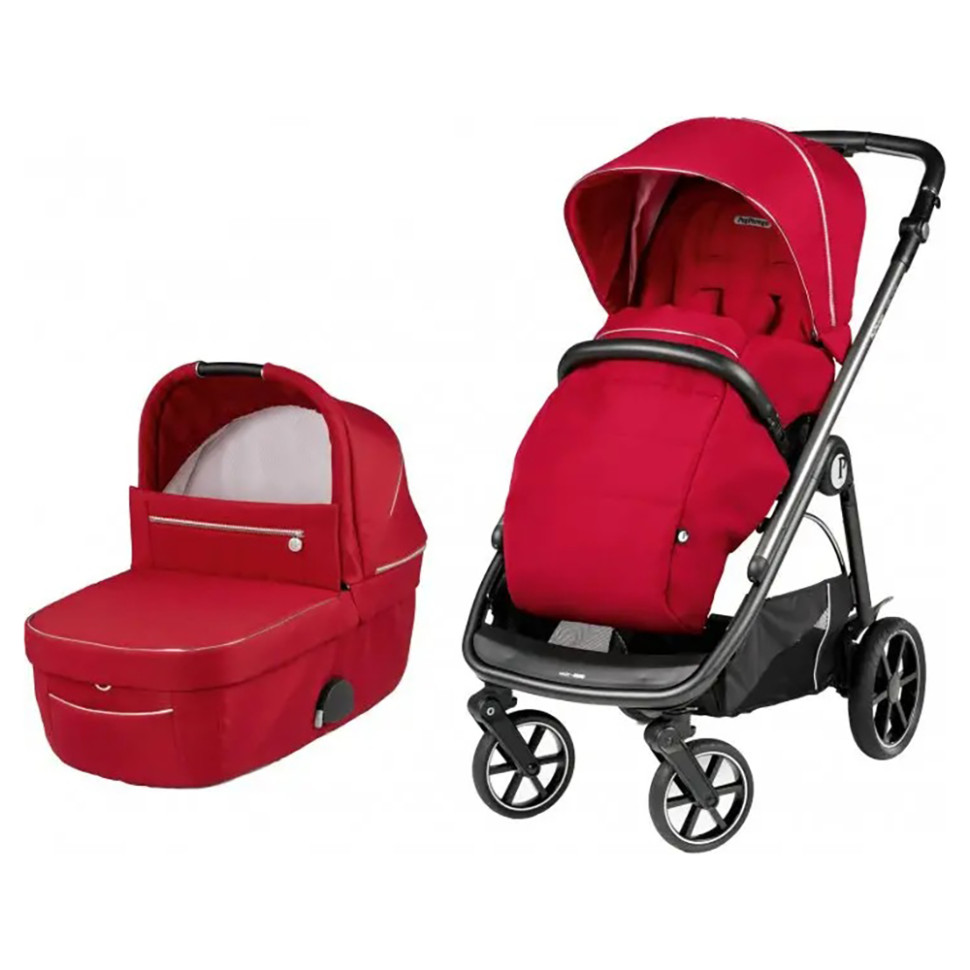 Коляска 2в1 Veloce Shine Peg-Perego PACK-VEL2100000004, красная