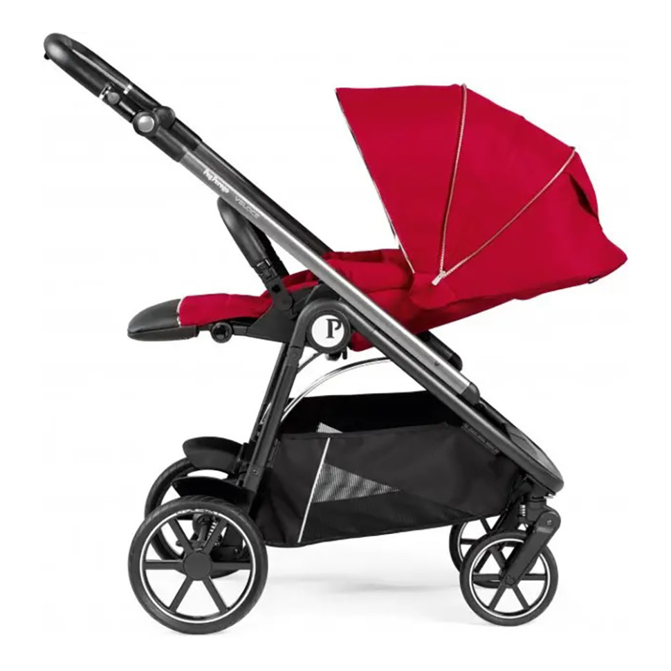 Коляска 2в1 Veloce Shine Peg-Perego PACK-VEL2100000004, красная