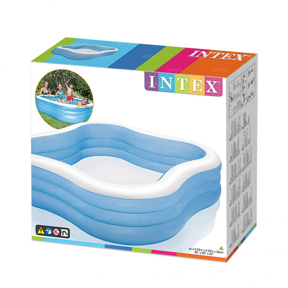 Детский надувной бассейн Семейный Intex 57495, 1229х229х56 см