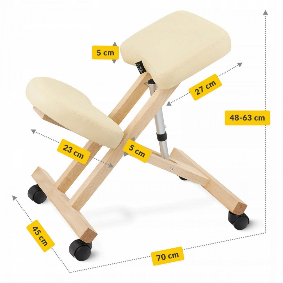 Колінний стілець ортопедичний Pure 4FIZJO P-5905973402804 регульований, на коліщатках