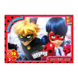 Пазл детский "Леди Баг" G-Toys LB1006, 70 элементов