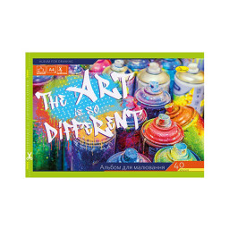 Альбом для рисования "The Art is so Different" Апельсин АП-0305-1, 40 листов, скоба с перфорацией