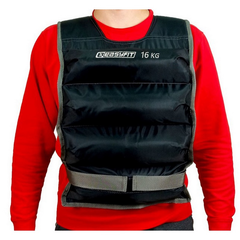 Жилет обважувальний EasyFit EF-VST-16 чорний 16 кг
