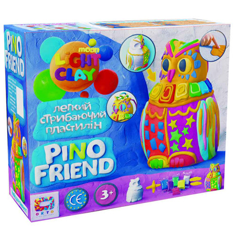 Набор легкого прыгающего пластилина ТМ Moon Light Clay Pino Friend Пуффи 70034