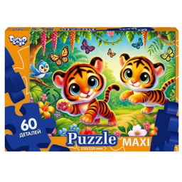 Пазл классический "Тигры" Danko Toys Mx60-11-11, 60 элементов