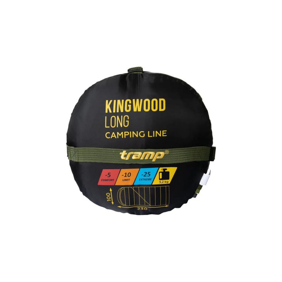 Спальный мешок Kingwood Long Tramp UTRS-053L-R Правый