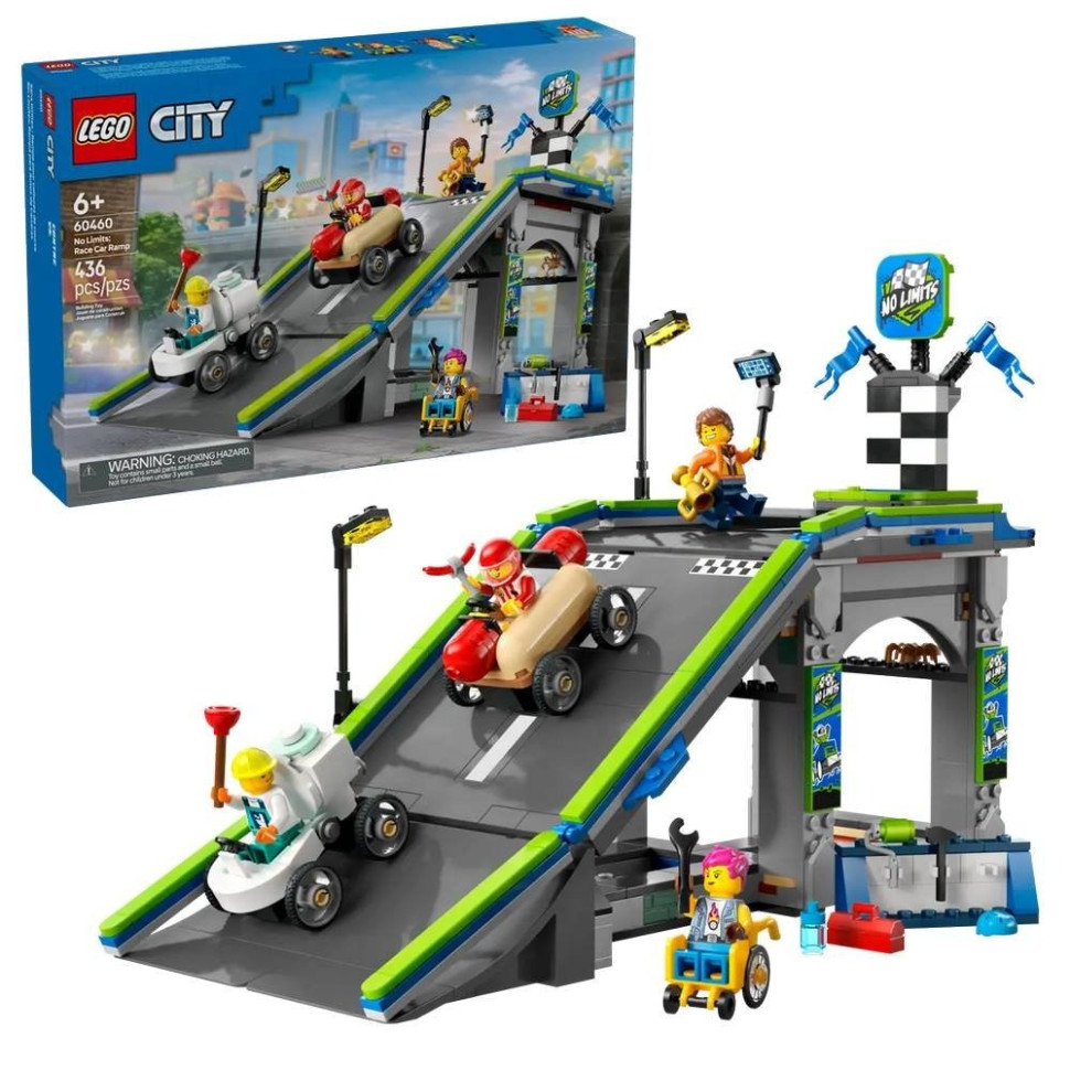 Конструктор Жодних обмежень: Автодром для гоночних машин LEGO 60460, 436 деталей