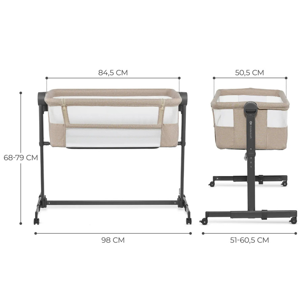 Ліжко-люлька Neste Up 2 Kinderkraft KLNEUP02BEG0000 Beige