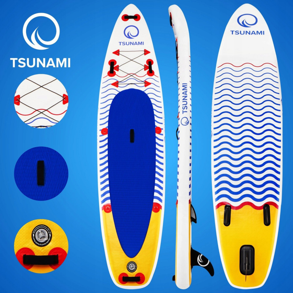Надувная SUP доска Tsunami T09 с веслом Wave 350 см  