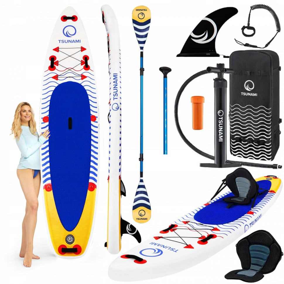 Надувная SUP доска Tsunami T09 с веслом Wave 350 см  