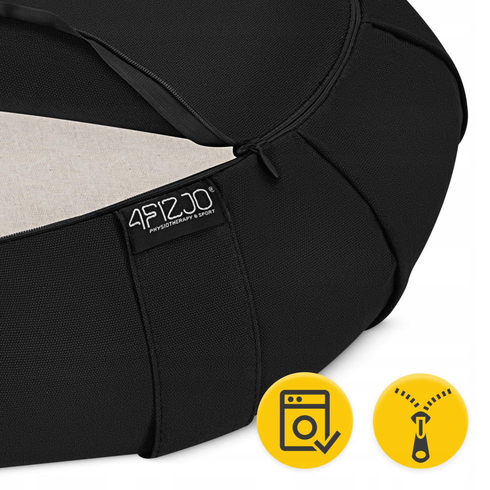 Подушка для йоги та медитації Zafu 4FIZJO P-5907739315519 напівкругла 40 x 30 x 12 см