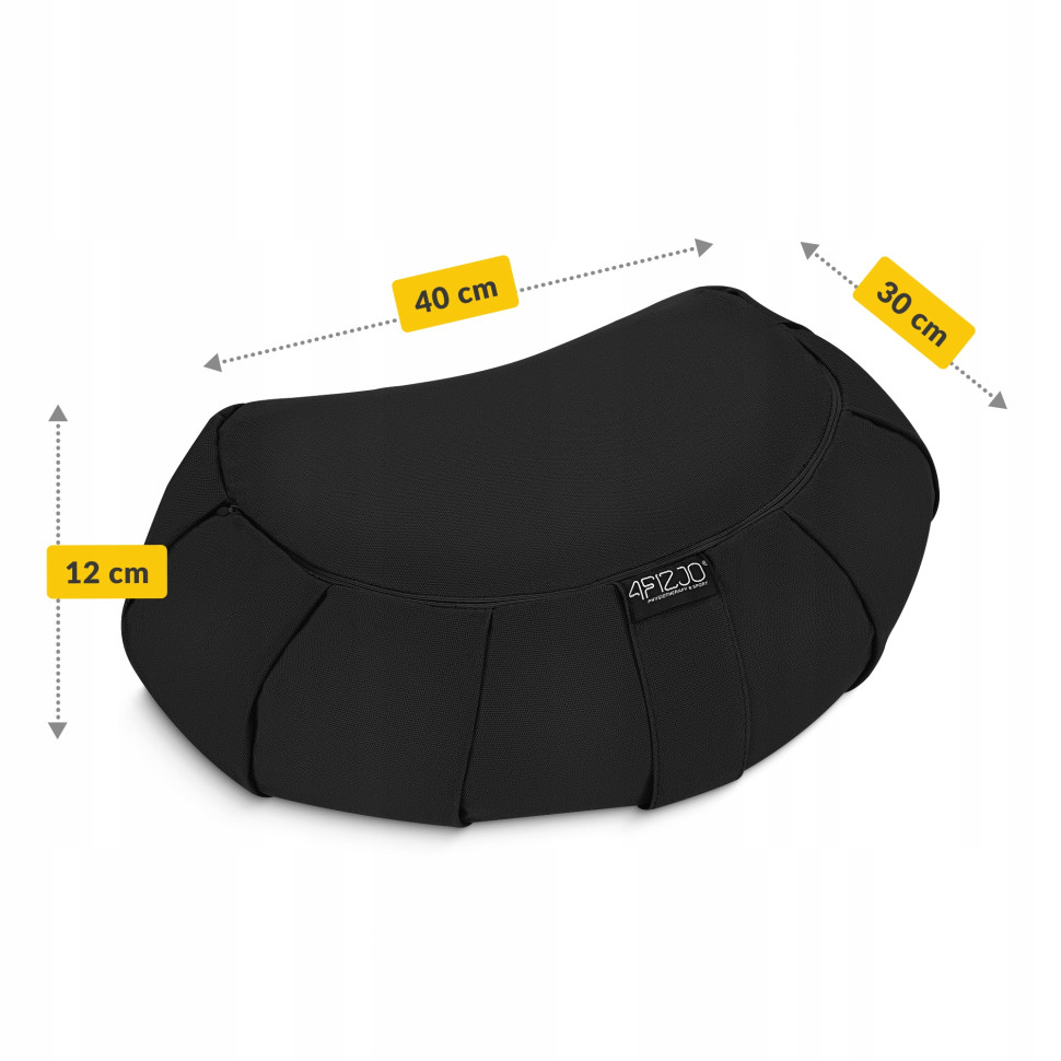 Подушка для йоги та медитації Zafu 4FIZJO P-5907739315519 напівкругла 40 x 30 x 12 см