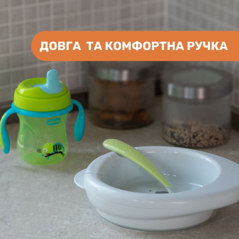 Детская силиконовая ложка Chicco 06828.21 голубая 2 шт