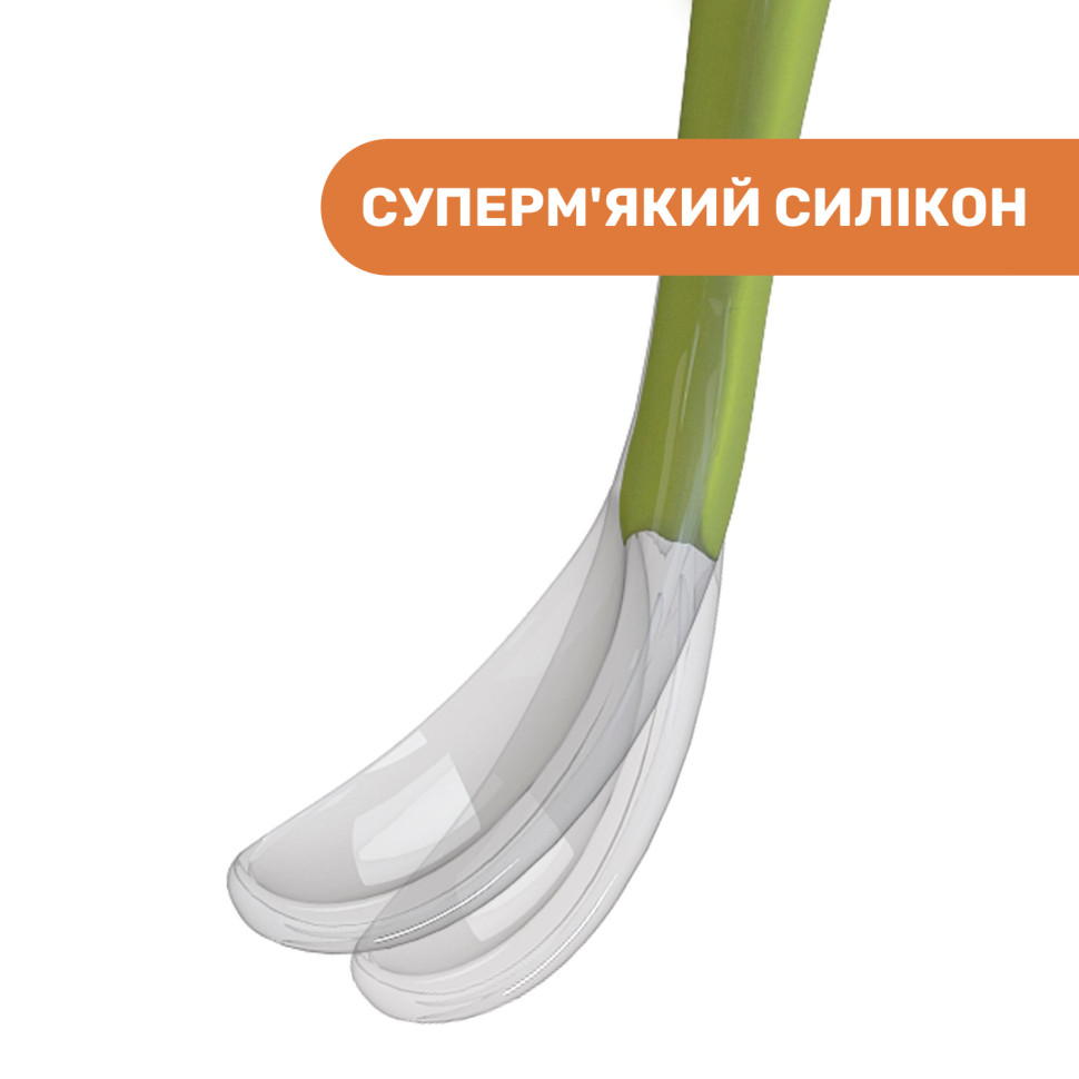 Детская силиконовая ложка Chicco 06828.21 голубая 2 шт