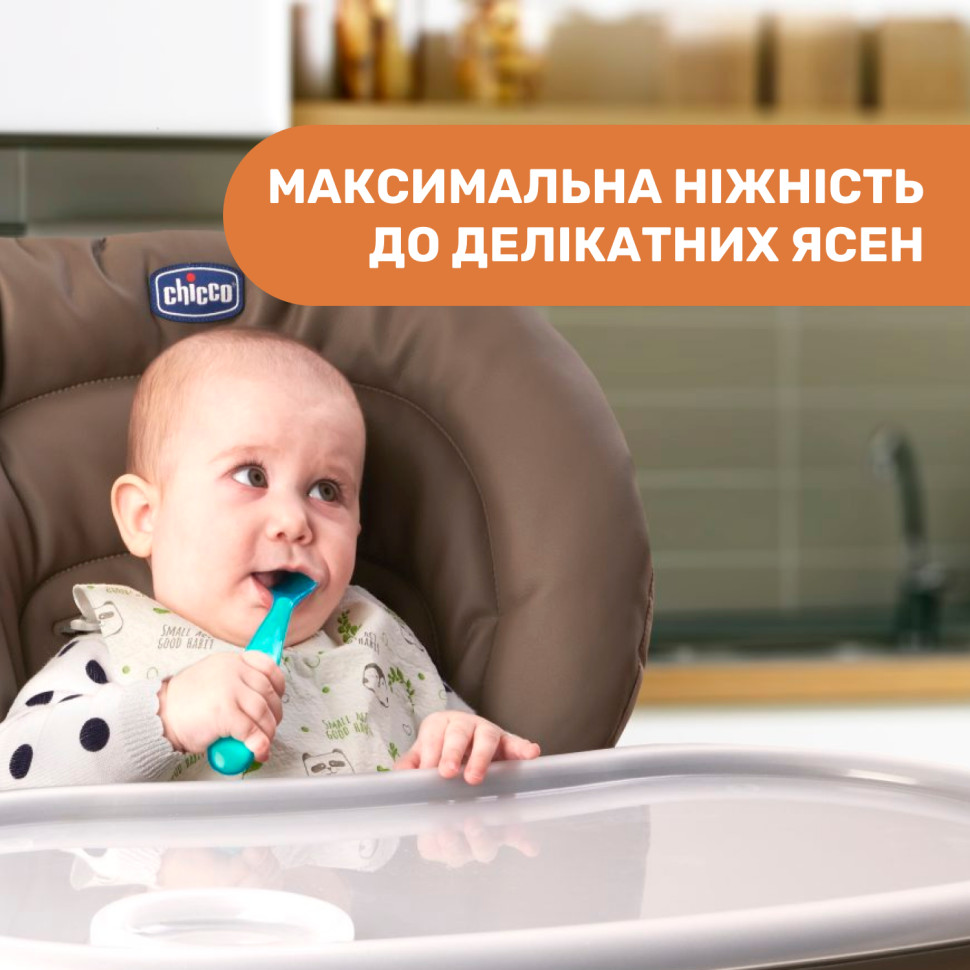 Детская силиконовая ложка Chicco 06828.21 голубая 2 шт