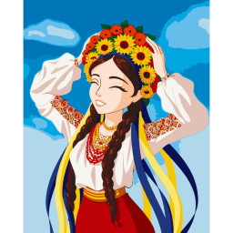 Картина по номерам "Юная украинка" Art Craft 10056-AC 40х50 см