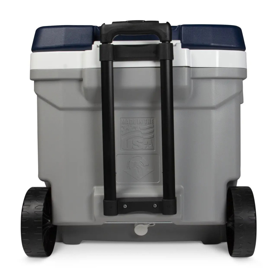 Изотермический контейнер на колесах MAXCOLD LATITUDE 62 ROLLER Igloo 0342233469668, 56 л, серый с синим