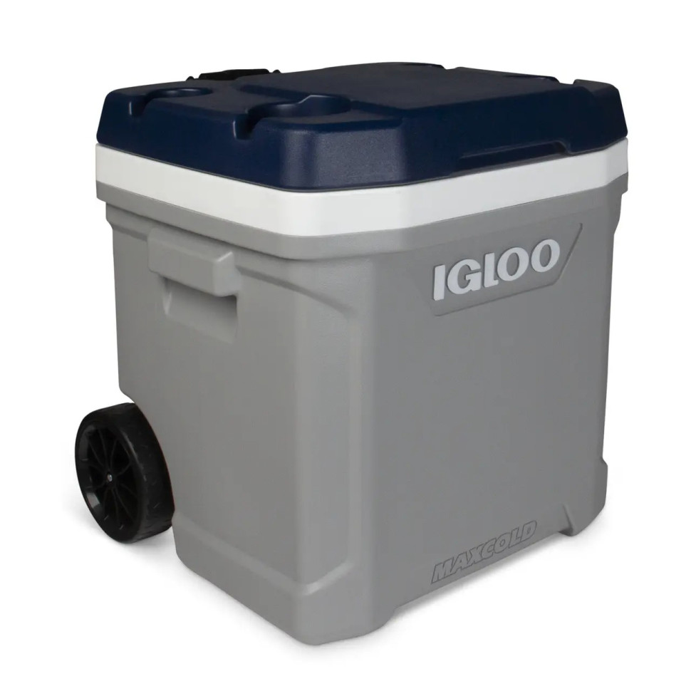 Изотермический контейнер на колесах MAXCOLD LATITUDE 62 ROLLER Igloo 0342233469668, 56 л, серый с синим