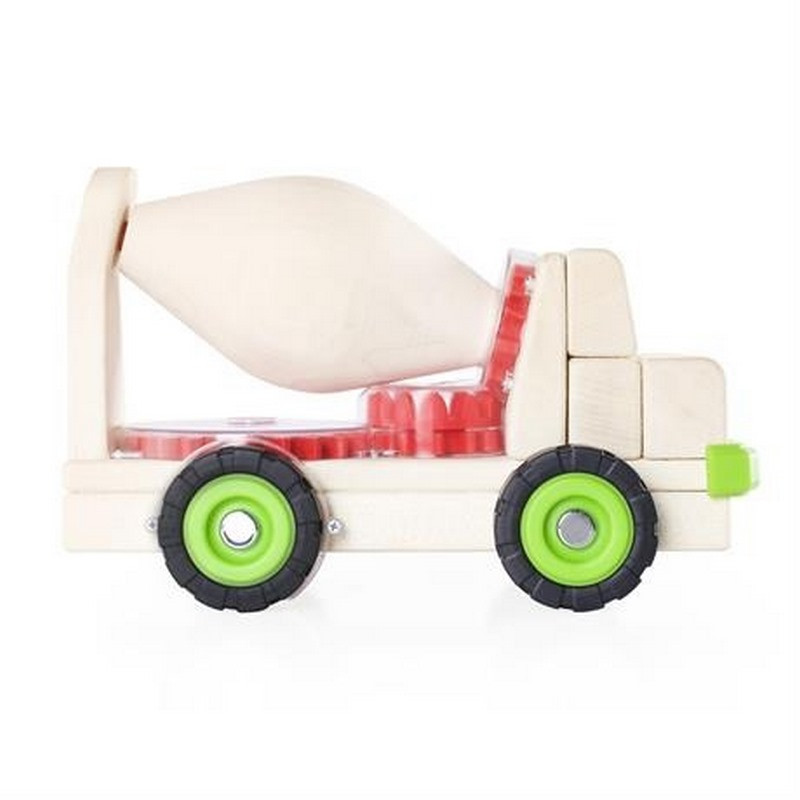 Велика машинка Block Science Trucks Бетоновоз Guidecraft G7530 дерев'яний 38 см