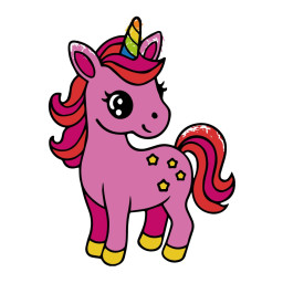 Роспись по холсту пальчиковыми красками "Лошадка единорожка" Art Craft 15633-AC 25х25 см