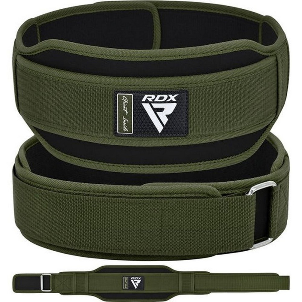 Пояс для важкої атлетики RX5 Double Belt RDX Inc Limited WBD-RX5AG-XL, неопреновий, Army Green, XL