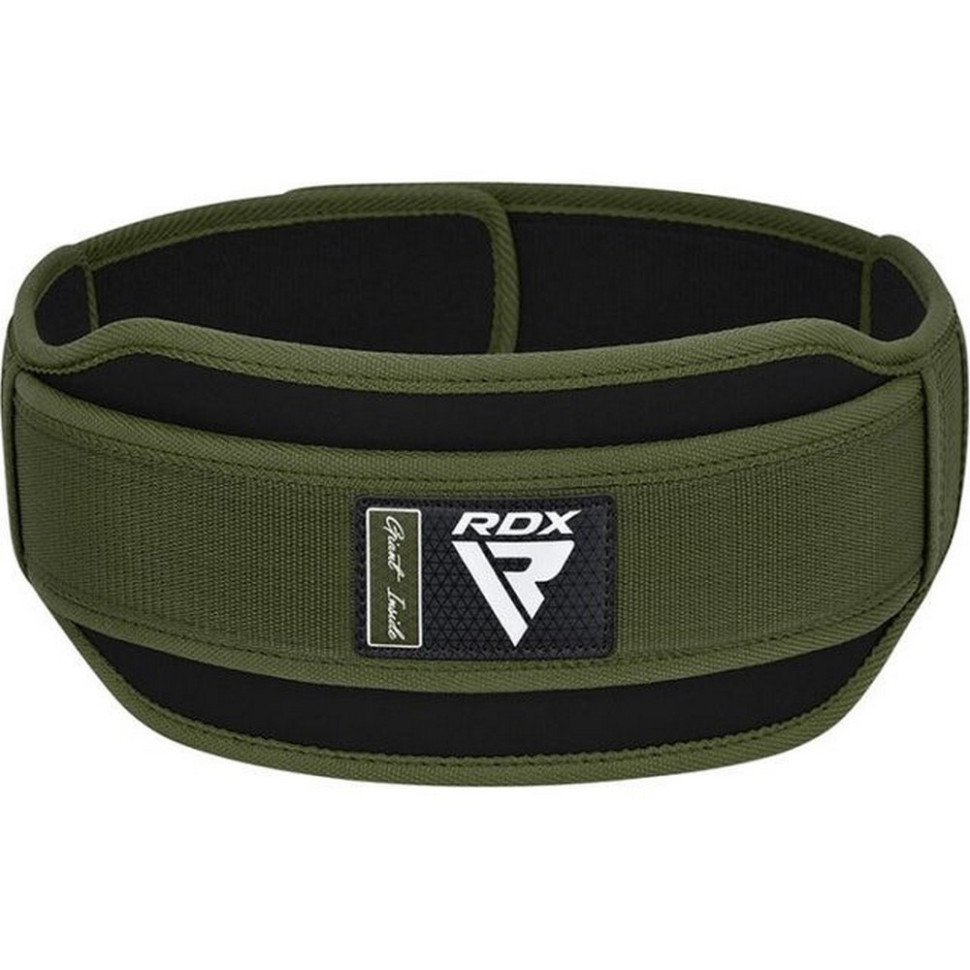 Пояс для важкої атлетики RX5 Double Belt RDX Inc Limited WBD-RX5AG-XL, неопреновий, Army Green, XL
