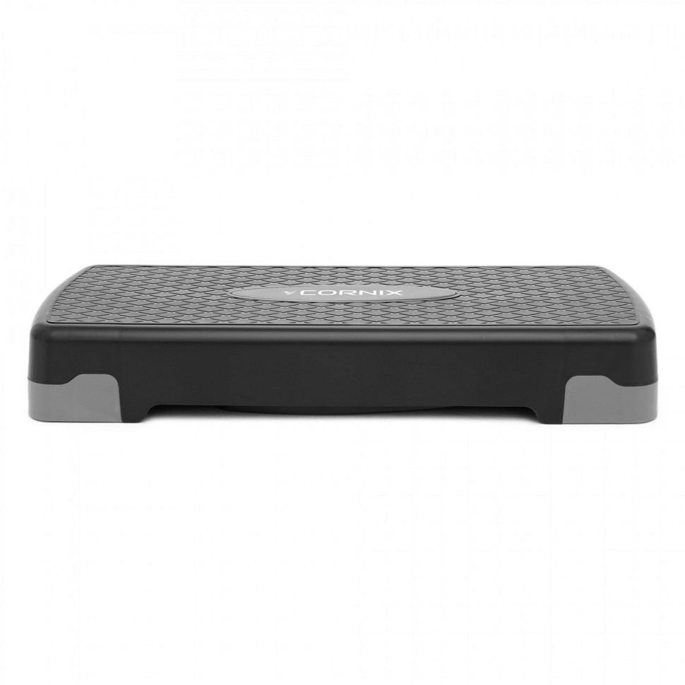 Степ-платформа 2-ступенчатая Cornix XR-0189, 68 х 28 х 10-15 см, Black/Grey