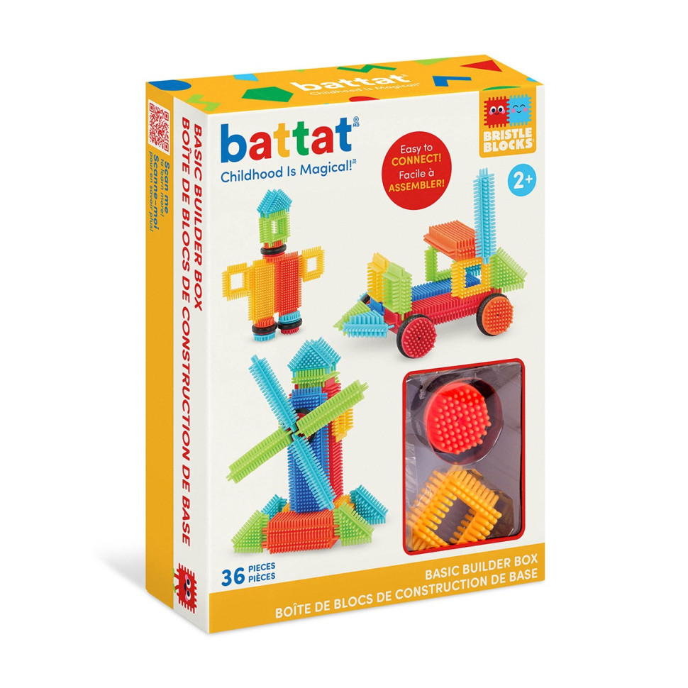 Конструктор серии Bristle Blocks - СТРОИТЕЛЬ Battat Lite BT3099Z 36 деталей