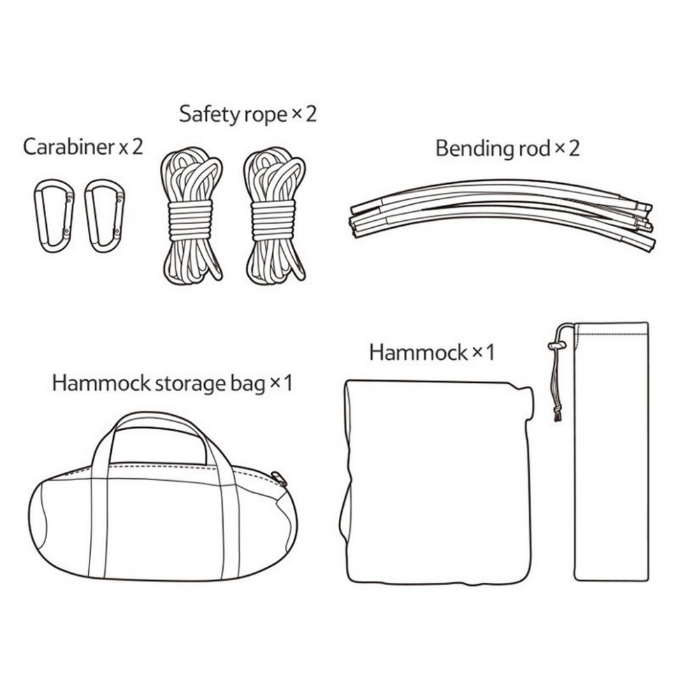 Гамак с дугами без опрокидывания NH22DC008 Naturehike 692759500747, темно-синий