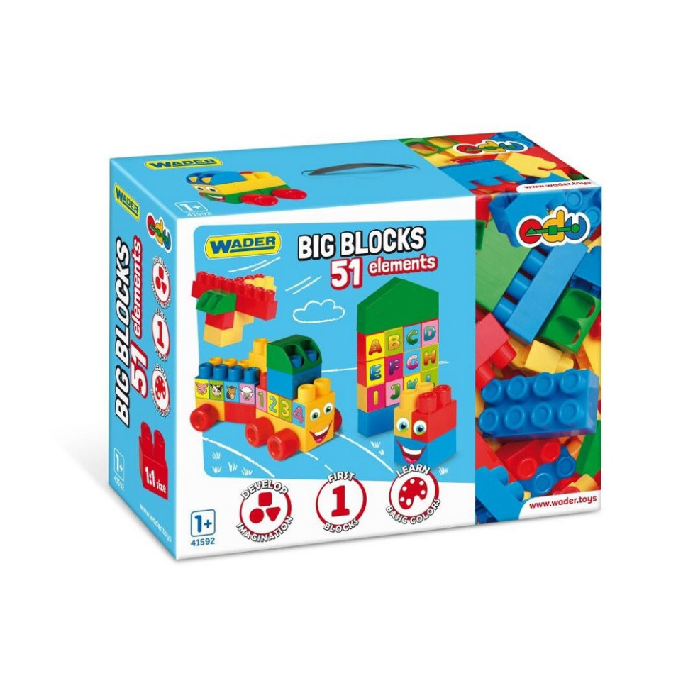 Дитячий конструктор «Big Blocks» Wader 41592, 51 елемент