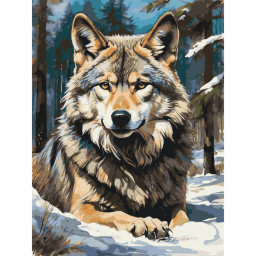 Картина по номерам "Волк в лесу" Art Craft 11575-AC 40х50 см